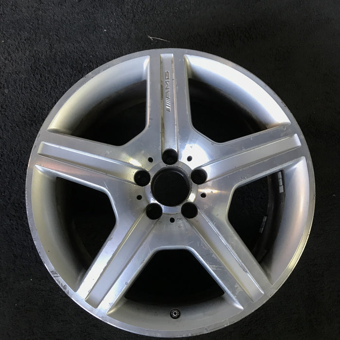 19" MERCEDES S-CLASS 07 221 Type; S550, 19x8.5, 5 spoke Original OEM Wheel Rim - Angle View