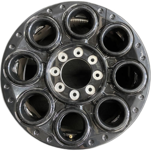 20" FORD F250SD PICKUP 23-24 20x8 8 spoke solid spoke black circle spoke - Front View