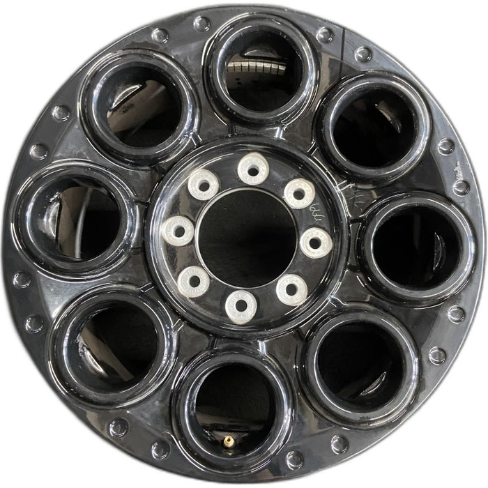 20" FORD F250SD PICKUP 23-24 20x8 8 spoke solid spoke black circle spoke - Front View