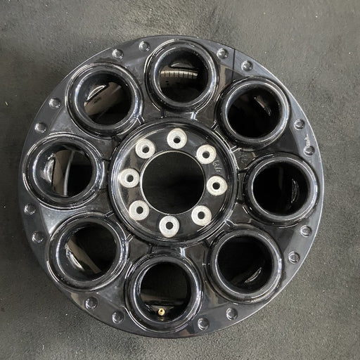 20" FORD F250SD PICKUP 23-24 20x8 8 spoke solid spoke black circle spoke - Front View