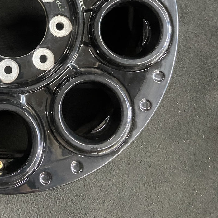 20" FORD F250SD PICKUP 23-24 20x8 8 spoke solid spoke black circle spoke - Back View