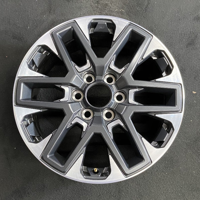 20" SEQUOIA 23-24 20x8 open spoke 6 spoke machined face with black pockets - Front View