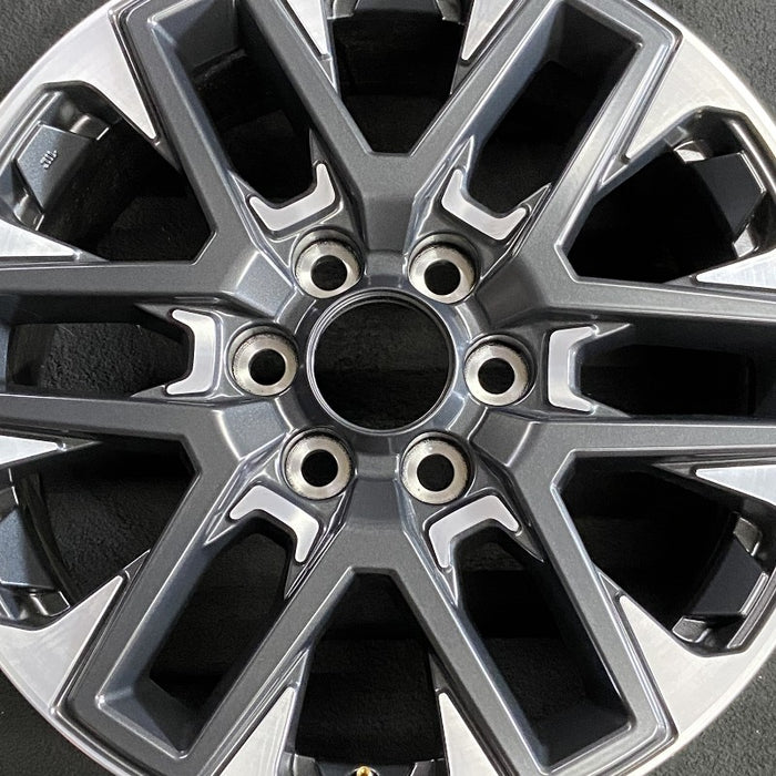20" SEQUOIA 23-24 20x8 open spoke 6 spoke machined face with black pockets - Angle View