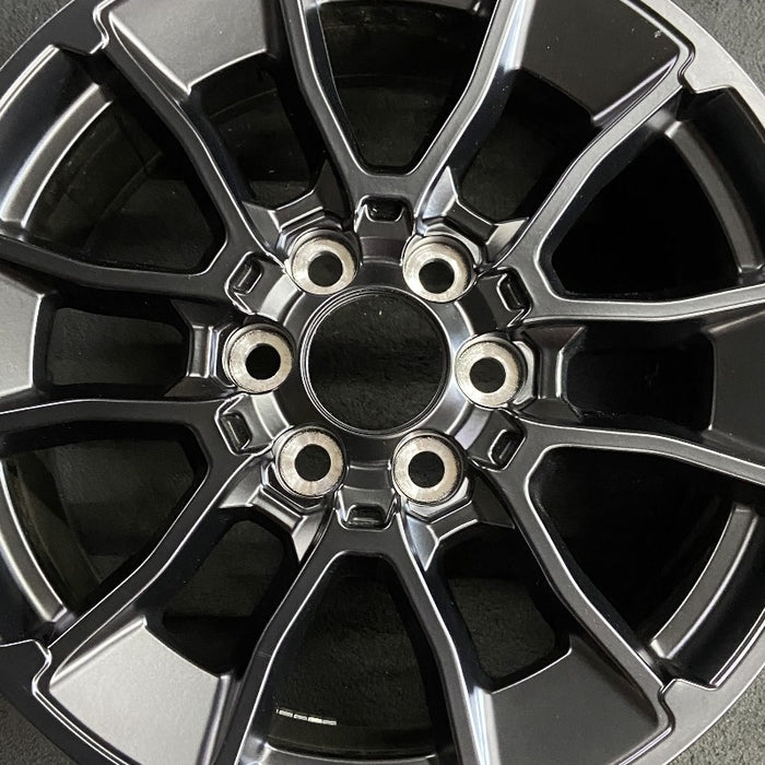 20" SEQUOIA 24 20x8 6 Y spoke black TRD off- Original OEM Wheel Rim - Angle View