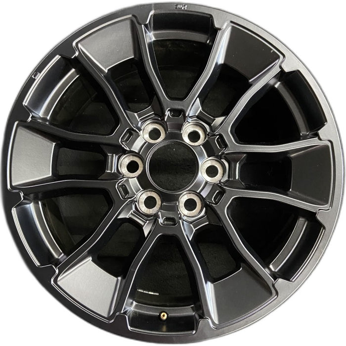 20" SEQUOIA 24 20x8 6 Y spoke black TRD off- Original OEM Wheel Rim - Front View