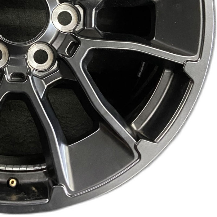 20" SEQUOIA 24 20x8 6 Y spoke black TRD off- Original OEM Wheel Rim - Close-Up Detail
