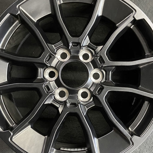 20" SEQUOIA 24 20x8 6 Y spoke black TRD off- Original OEM Wheel Rim - Angle View