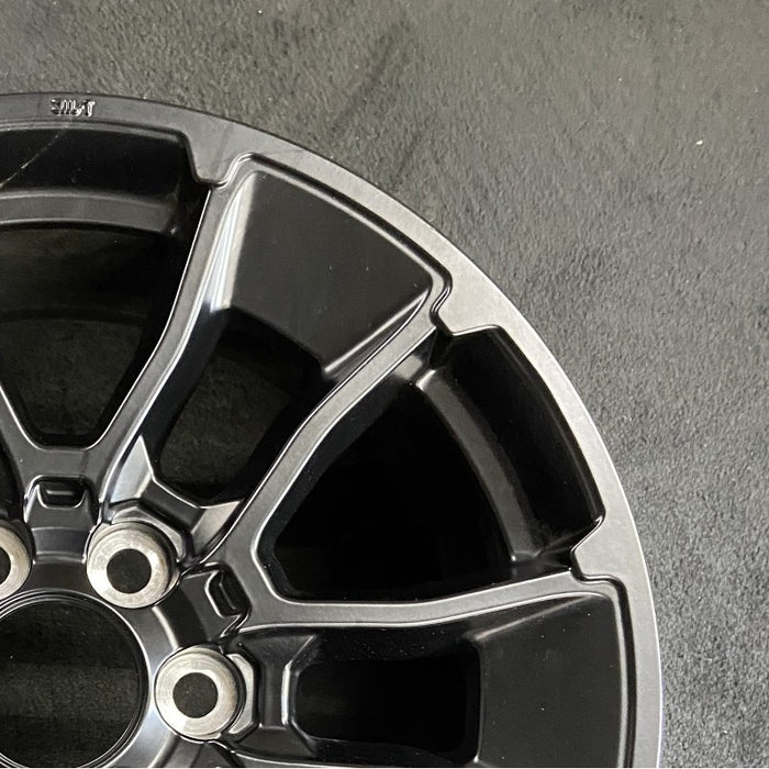 20" SEQUOIA 24 20x8 6 Y spoke black TRD off- Original OEM Wheel Rim - Close-Up Detail