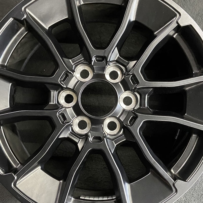 20" SEQUOIA 24 20x8 6 Y spoke black TRD off- Original OEM Wheel Rim - Angle View