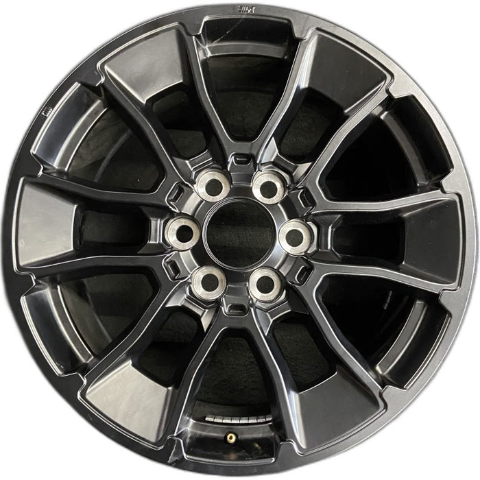 20" SEQUOIA 24 20x8 6 Y spoke black TRD off- Original OEM Wheel Rim - Front View