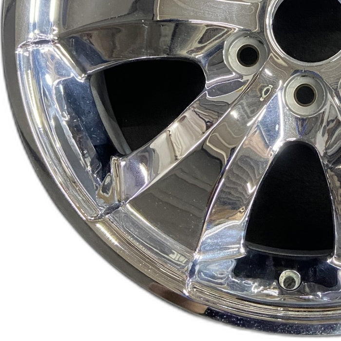 20" AVALANCHE 1500 06 20x8.5 polished 6 spoke single spokes flared Original OEM - Back View