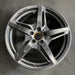19" MERCEDES GT 16 190 Type; 19x9 5 split spokes black Original OEM Wheel Rim - Front View
