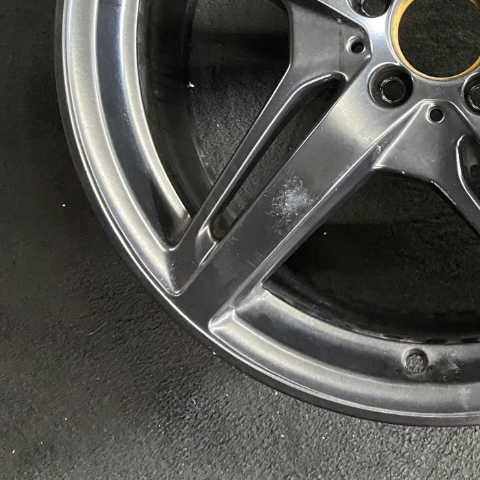 19" MERCEDES GT 16 190 Type; 19x9 5 split spokes black Original OEM Wheel Rim - Additional View