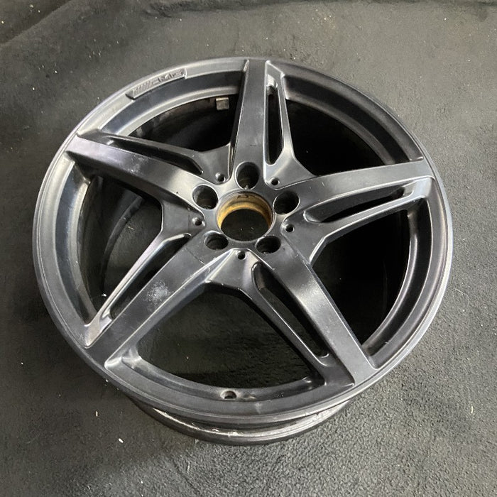 19" MERCEDES GT 16 190 Type; 19x9 5 split spokes black Original OEM Wheel Rim - View 7
