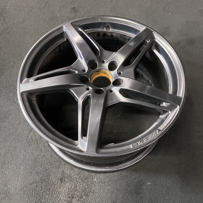 19" MERCEDES GT 16 190 Type; 19x9 5 split spokes black Original OEM Wheel Rim - View 8