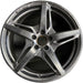19" MERCEDES GT 16 190 Type; 19x9 5 split spokes black Original OEM Wheel Rim - Front View