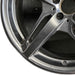 19" MERCEDES GT 16 190 Type; 19x9 5 split spokes black Original OEM Wheel Rim - Back View