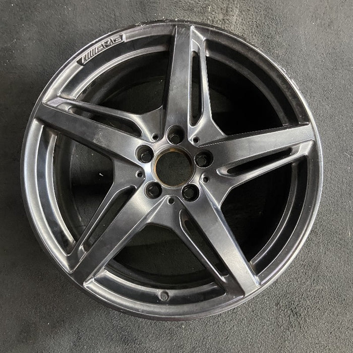19" MERCEDES GT 16 190 Type; 19x9 5 split spokes black Original OEM Wheel Rim - Additional View
