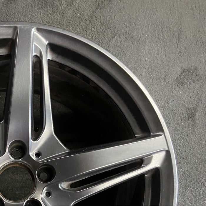20" MERCEDES GT 16 190 Type; 20x11 5 split spokes black Original OEM Wheel Rim - Close-Up Detail
