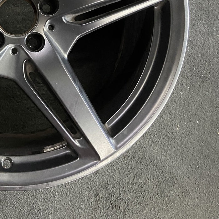 20" MERCEDES GT 16 190 Type; 20x11 5 split spokes black Original OEM Wheel Rim - Back View