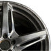20" MERCEDES GT 16 190 Type; 20x11 5 split spokes black Original OEM Wheel Rim - Side Profile