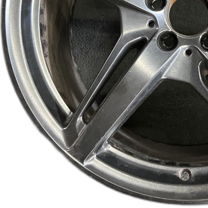 20" MERCEDES GT 16 190 Type; 20x11 5 split spokes black Original OEM Wheel Rim - Back View