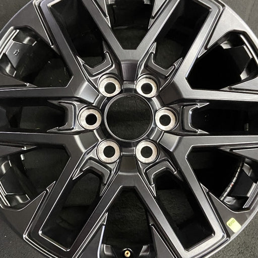 20" SEQUOIA 23-24 20x8 open spoke 6 spoke matte black Original OEM Wheel Rim - Angle View