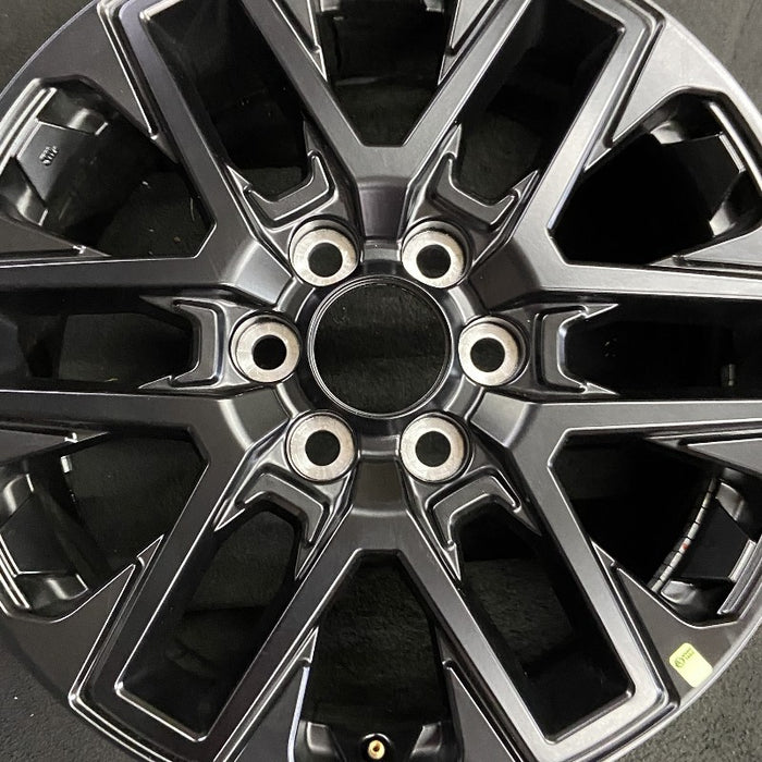 20" SEQUOIA 23-24 20x8 open spoke 6 spoke matte black Original OEM Wheel Rim - Angle View