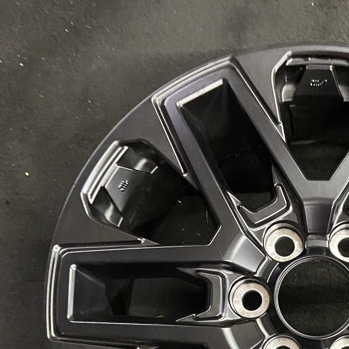 20" SEQUOIA 23-24 20x8 open spoke 6 spoke matte black Original OEM Wheel Rim - Side Profile