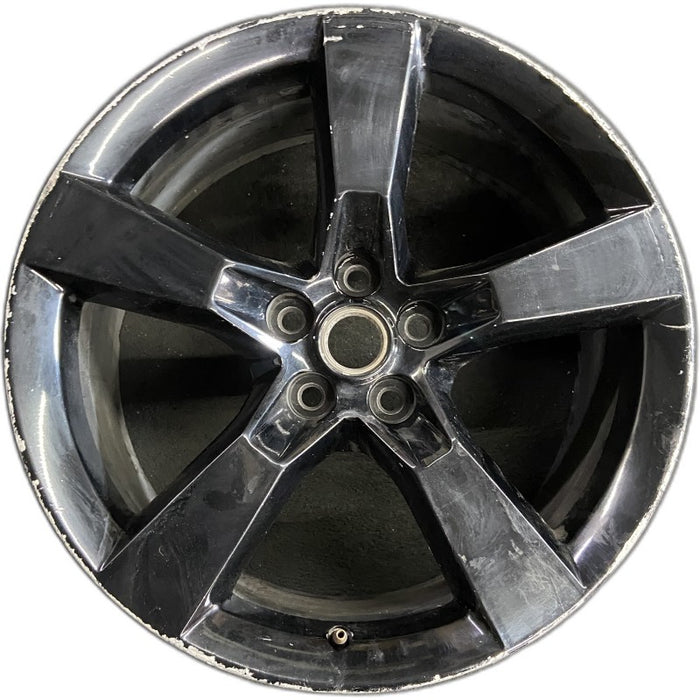 20" CAMARO 12 20x9 rear 5 spoke black opt R45 Original OEM Wheel Rim - Front View
