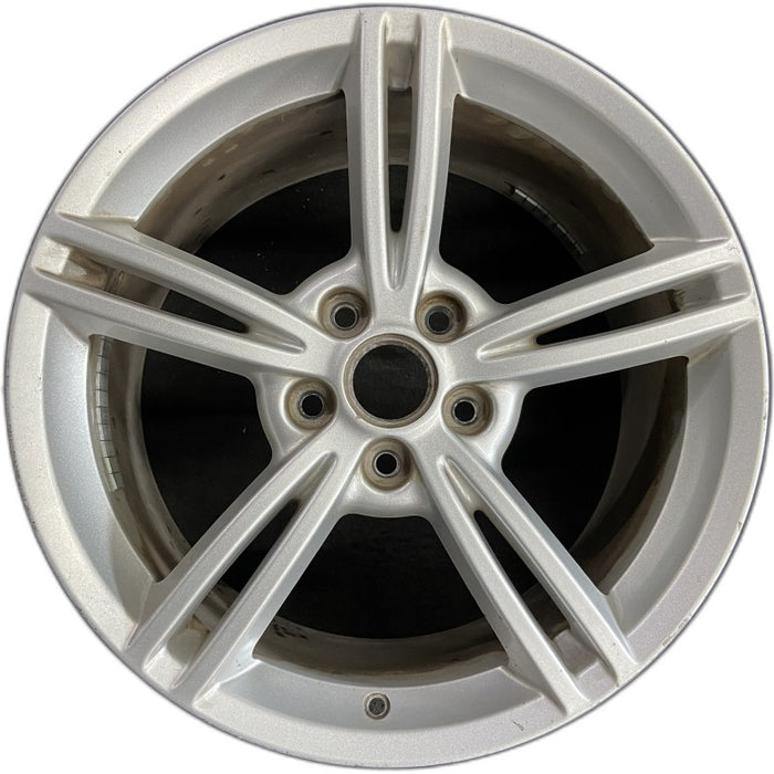 19" CORVETTE 08 19x10 rear 5 double spoke silver opt QG6 Original OEM Wheel Rim - Front View