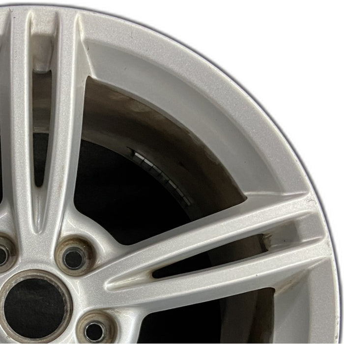 19" CORVETTE 08 19x10 rear 5 double spoke silver opt QG6 Original OEM Wheel Rim - Side Profile