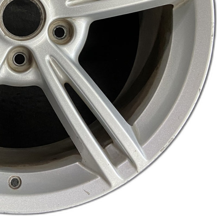 19" CORVETTE 08 19x10 rear 5 double spoke silver opt QG6 Original OEM Wheel Rim - Close-Up Detail