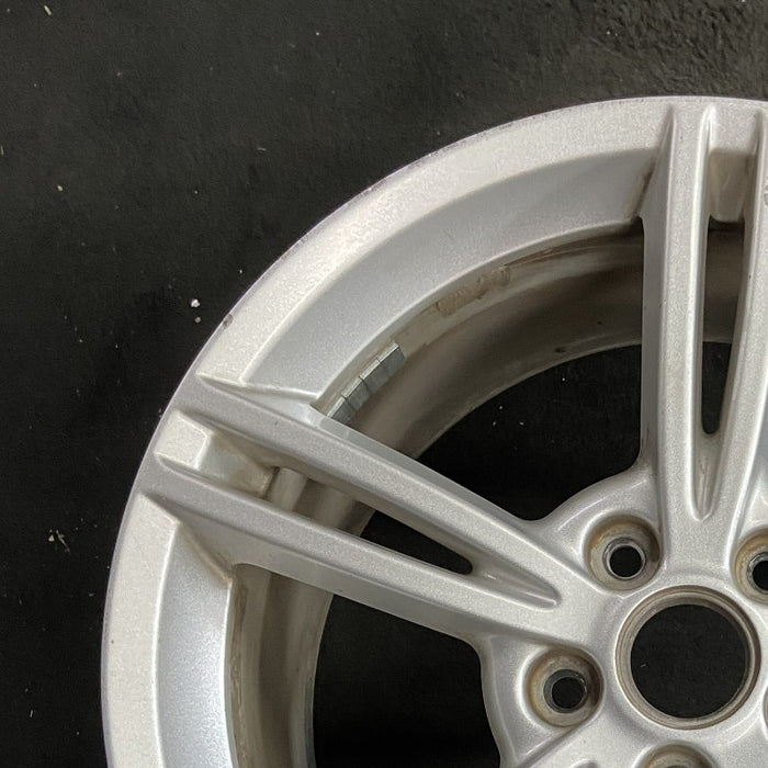 19" CORVETTE 08 19x10 rear 5 double spoke silver opt QG6 Original OEM Wheel Rim - Side Profile