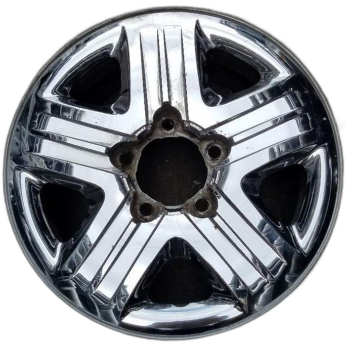 18" TUNDRA 12-13 18x8 steel chrome clad 5 spoke Original OEM Wheel Rim - Front View