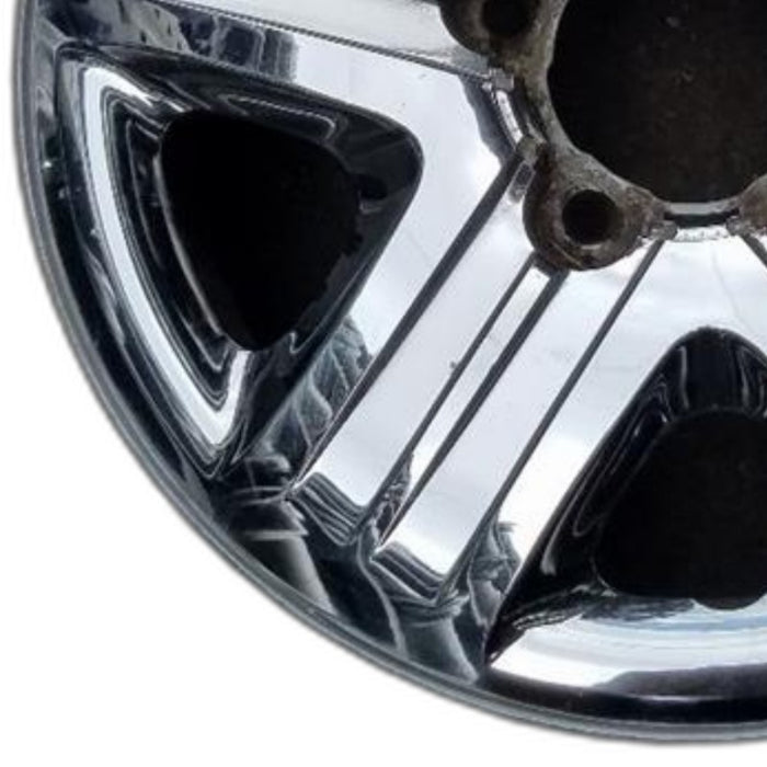 18" TUNDRA 12-13 18x8 steel chrome clad 5 spoke Original OEM Wheel Rim - Back View