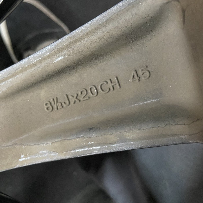 20" F-PACE 17-19 20x8.5 alloy 5 double spoke w/notched spoke machined face gray accents Original OEM Wheel Rim