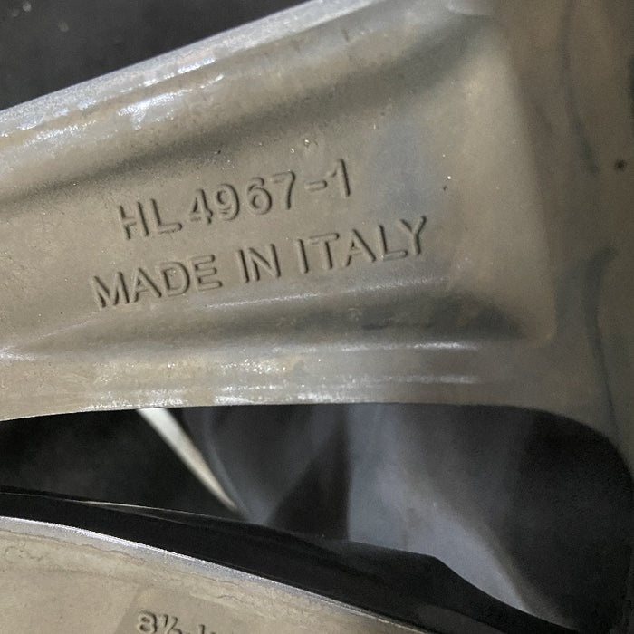 20" F-PACE 17-19 20x8.5 alloy 5 double spoke w/notched spoke machined face gray accents Original OEM Wheel Rim