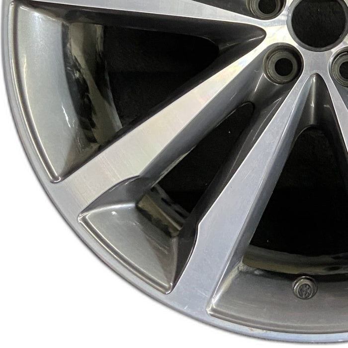 20" F-PACE 17-19 20x8.5 alloy 5 double spoke w/notched spoke machined face gray accents Original OEM Wheel Rim