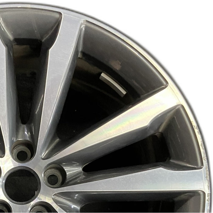 20" F-PACE 17-19 20x8.5 alloy 5 double spoke w/notched spoke machined face gray accents Original OEM Wheel Rim