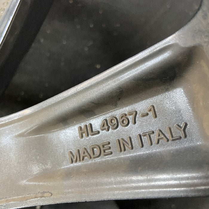 20" F-PACE 17-19 20x8.5 alloy 5 double spoke w/notched spoke machined face gray accents Original OEM Wheel Rim