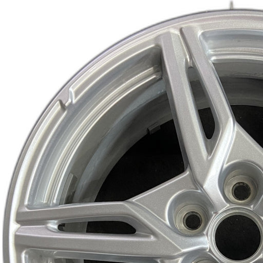 19" CORVETTE 20-22 frt 19x8.5 5 spoke gloss silver opt Q8P Original OEM Wheel - Angle View
