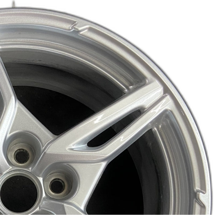 19" CORVETTE 20-22 frt 19x8.5 5 spoke gloss silver opt Q8P Original OEM Wheel - Side Profile