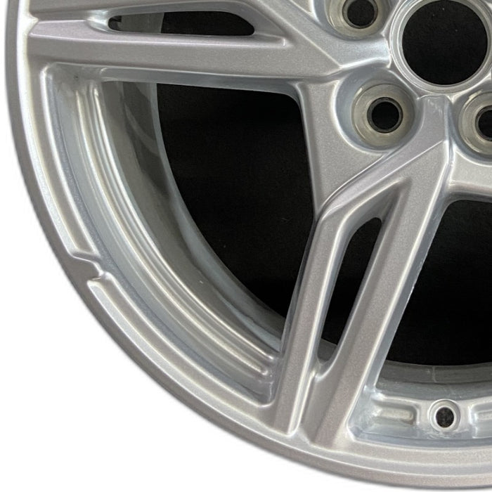 19" CORVETTE 20-22 frt 19x8.5 5 spoke gloss silver opt Q8P Original OEM Wheel - Back View
