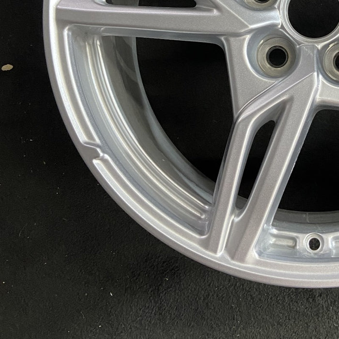 19" CORVETTE 20-22 frt 19x8.5 5 spoke gloss silver opt Q8P Original OEM Wheel - Additional View