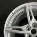 20" CORVETTE 20-22 rear 20x11 5 spoke gloss silver opt Q8P Original OEM Wheel - Side Profile