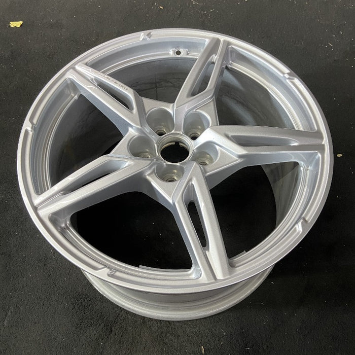 20" CORVETTE 20-22 rear 20x11 5 spoke gloss silver opt Q8P Original OEM Wheel - View 8