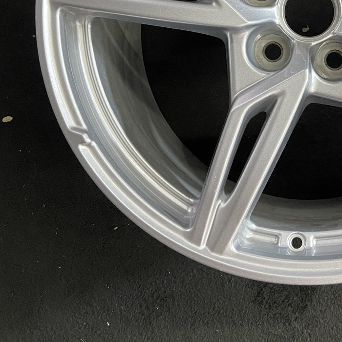 20" CORVETTE 20-22 rear 20x11 5 spoke gloss silver opt Q8P Original OEM Wheel - Additional View