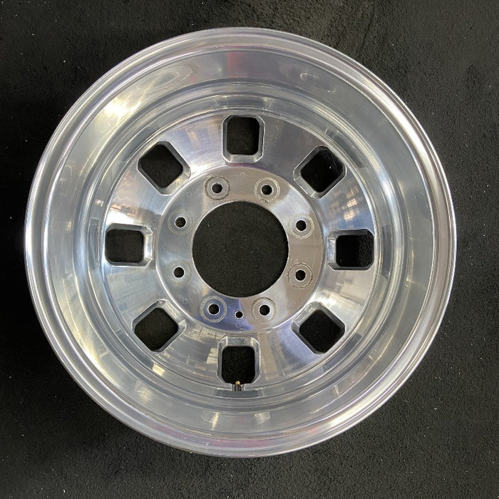 18" SIERRA 3500 PICKUP 24 DRW 18x6.5 rear outer Original OEM Wheel Rim - Front View