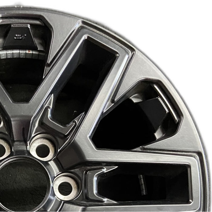20" SEQUOIA 23-24 20x8 open spoke 6 spoke matte black Original OEM Wheel Rim - Side Profile